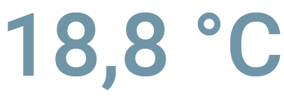 Priemerná letná teplota 18,8°C